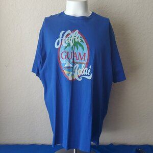 3X Hafa Adai Guam Seal blue tshirt